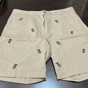 Classic kahki with black pineapple mens shorts